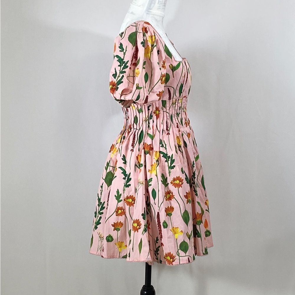 Agua by Agua Bendita Carmelo Floral Cotton Minidress size M - Picture 7 of 12